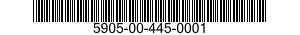 5905-00-445-0001  5905004450001 004450001
