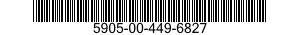 5905-00-449-6827 RESISTOR,FIXED,WIRE WOUND,INDUCTIVE 5905004496827 004496827