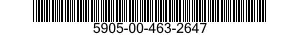 5905-00-463-2647 RESISTOR,FIXED,COMPOSITION 5905004632647 004632647