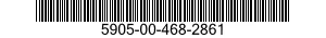 5905-00-468-2861 RESISTOR,FIXED,WIRE WOUND,NONINDUCTIVE 5905004682861 004682861