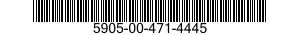 5905-00-471-4445 RESISTOR,FIXED,FILM 5905004714445 004714445