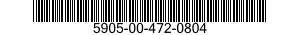 5905-00-472-0804 RESISTOR,FIXED,WIRE WOUND,NONINDUCTIVE 5905004720804 004720804