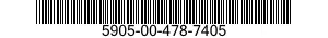 5905-00-478-7405 RESISTOR,FIXED,WIRE WOUND,INDUCTIVE 5905004787405 004787405