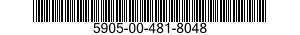 5905-00-481-8048 RESISTOR,FIXED,WIRE WOUND,NONINDUCTIVE 5905004818048 004818048