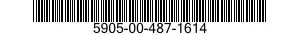 5905-00-487-1614 RESISTOR,VOLTAGE SENSITIVE 5905004871614 004871614