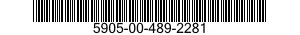 5905-00-489-2281 RESISTOR,VARIABLE,NONWIRE WOUND,PRECISION 5905004892281 004892281