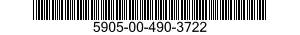 5905-00-490-3722 RESISTOR,FIXED,WIRE WOUND,NONINDUCTIVE 5905004903722 004903722