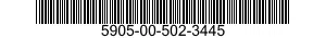 5905-00-502-3445 RESISTOR,FIXED,WIRE WOUND 5905005023445 005023445