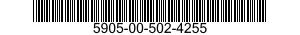 5905-00-502-4255 RESISTOR,FIXED,WIRE WOUND 5905005024255 005024255