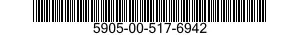 5905-00-517-6942 RESISTOR,FIXED,WIRE WOUND,INDUCTIVE 5905005176942 005176942