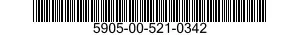 5905-00-521-0342 RESISTOR,FIXED,WIRE WOUND,INDUCTIVE 5905005210342 005210342