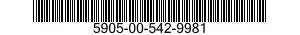 5905-00-542-9981 RESISTOR,VARIABLE,NONWIRE WOUND,NONPRECISION 5905005429981 005429981