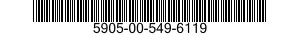 5905-00-549-6119 RESISTOR,FIXED,WIRE WOUND,INDUCTIVE 5905005496119 005496119