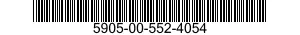 5905-00-552-4054 RESISTOR,FIXED,WIRE WOUND,NONINDUCTIVE 5905005524054 005524054