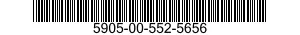 5905-00-552-5656 RESISTOR,FIXED,WIRE WOUND,INDUCTIVE 5905005525656 005525656