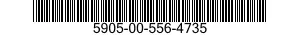 5905-00-556-4735 RESISTOR,FIXED,WIRE WOUND,INDUCTIVE 5905005564735 005564735