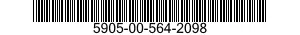 5905-00-564-2098 RESISTOR,FIXED,FILM 5905005642098 005642098