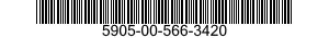 5905-00-566-3420 RESISTOR,FIXED,WIRE WOUND,INDUCTIVE 5905005663420 005663420