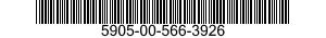 5905-00-566-3926 RESISTOR,FIXED,WIRE WOUND,INDUCT 5905005663926 005663926