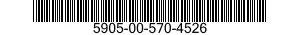5905-00-570-4526 RESISTOR,FIXED,WIRE WOUND,NONINDUCTIVE 5905005704526 005704526