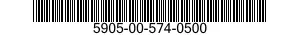5905-00-574-0500  5905005740500 005740500