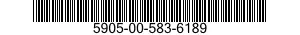 5905-00-583-6189 RESISTOR,FIXED,WIRE WOUND,INDUCTIVE 5905005836189 005836189