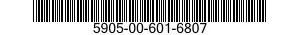 5905-00-601-6807 RESISTOR,FIXED,COMPOSITION 5905006016807 006016807