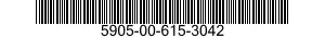 5905-00-615-3042 RESISTOR,FIXED,FILM 5905006153042 006153042