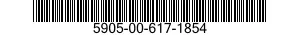 5905-00-617-1854 RESISTOR,FIXED,COMPOSITION 5905006171854 006171854