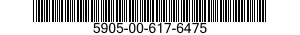 5905-00-617-6475 RESISTOR,VARIABLE,NONWIRE WOUND,NONPRECISION 5905006176475 006176475