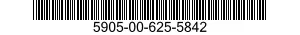 5905-00-625-5842 RESISTOR,FIXED,FILM 5905006255842 006255842