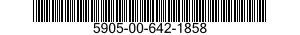 5905-00-642-1858 RESISTOR,FIXED,WIRE WOUND,INDUCTIVE 5905006421858 006421858