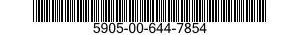 5905-00-644-7854 RESISTOR,FIXED,WIRE WOUND,NONINDUCTIVE 5905006447854 006447854