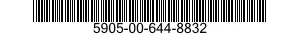5905-00-644-8832 RESISTOR,FIXED,FILM 5905006448832 006448832