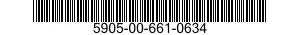 5905-00-661-0634 RESISTOR,FIXED,WIRE WOUND,INDUCTIVE 5905006610634 006610634