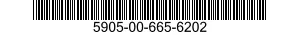 5905-00-665-6202 RESISTOR,FIXED,WIRE WOUND,INDUCTIVE 5905006656202 006656202