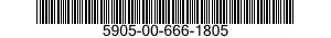 5905-00-666-1805 RESISTOR,VARIABLE,WIRE WOUND,NONPRECISION 5905006661805 006661805
