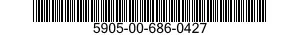 5905-00-686-0427 RESISTOR,FIXED,WIRE WOUND,NONINDUCTIVE 5905006860427 006860427