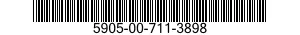 5905-00-711-3898 RESISTOR,FIXED,COMPOSITION 5905007113898 007113898