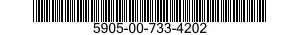 5905-00-733-4202 RESISTOR,FIXED,WIRE WOUND,INDUCTIVE 5905007334202 007334202