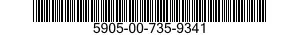 5905-00-735-9341 RESISTOR,FIXED,WIRE WOUND,NONINDUCTIVE 5905007359341 007359341