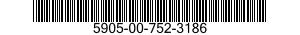 5905-00-752-3186 RESISTOR,FIXED,COMPOSITION 5905007523186 007523186