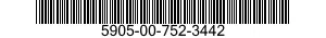 5905-00-752-3442 RESISTOR,FIXED,WIRE WOUND,INDUCTIVE 5905007523442 007523442
