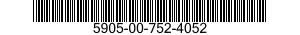 5905-00-752-4052 RESISTOR,FIXED,WIRE WOUND,NONINDUCTIVE 5905007524052 007524052