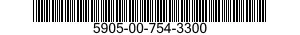 5905-00-754-3300 RESISTOR,FIXED,WIRE WOUND,INDUCTIVE 5905007543300 007543300