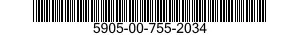 5905-00-755-2034  5905007552034 007552034
