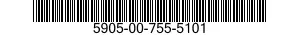 5905-00-755-5101 RESISTOR,VARIABLE,WIRE WOUND,NONPRECISION 5905007555101 007555101