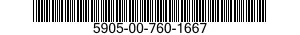 5905-00-760-1667 RESISTOR,FIXED,WIRE WOUND,INDUCTIVE 5905007601667 007601667
