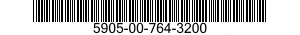 5905-00-764-3200 RESISTOR,FIXED,WIRE WOUND,INDUCTIVE 5905007643200 007643200