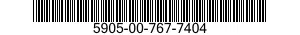 5905-00-767-7404 RESISTOR,FIXED,WIRE WOUND,NONINDUCTIVE 5905007677404 007677404